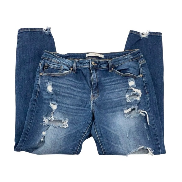 KanCan Austin Mid Rise Super Skinny Jeans Distressed Destroyed KC5055D Sz: 15/31 - Picture 16 of 16
